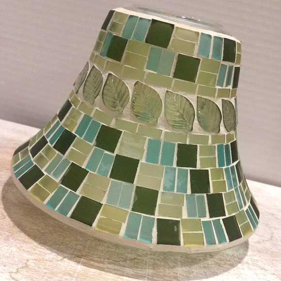 Yankee Green Stained Glass Shade for Large Candle